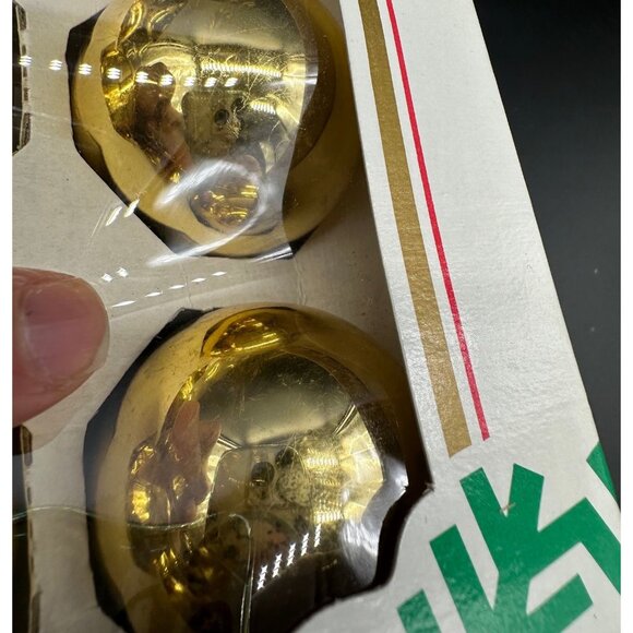 Vintage Christmas Ornaments Kmart Gold Glass Balls 18 Count Retro Decoration - Picture 7 of 10
